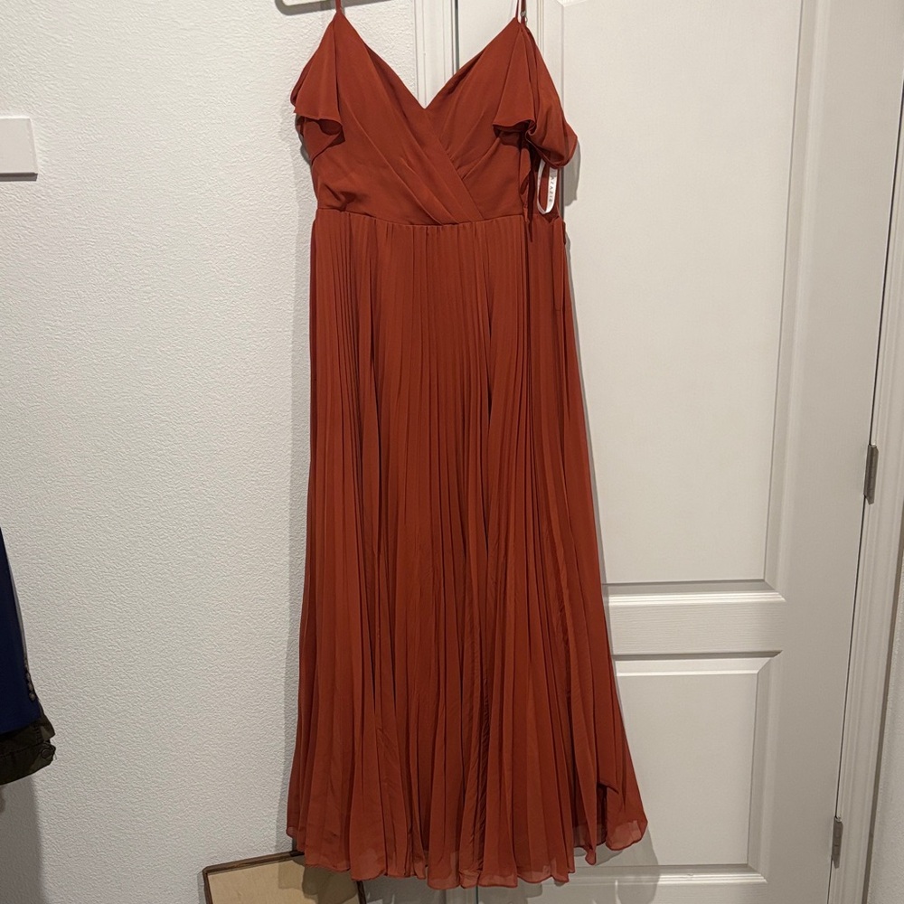 Azazie Rust Maxi Dress